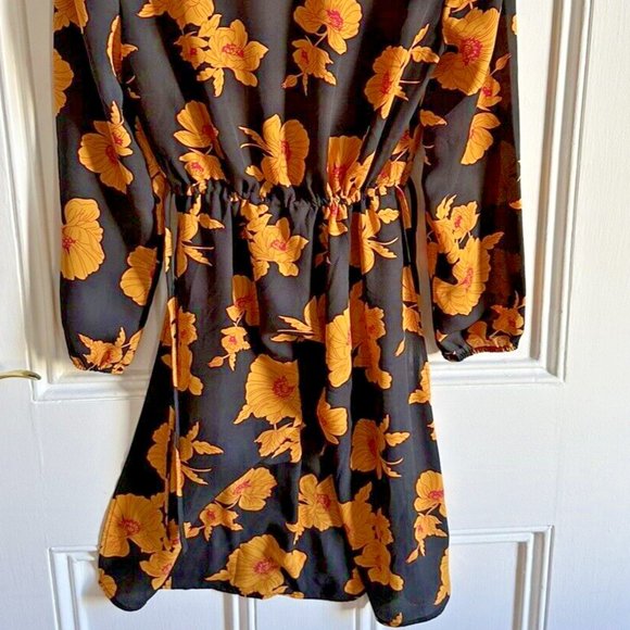 Octavia Women's Floral Tunic Jacket Coverall Tunic Size Medium Drawstring Waist - Picture 4 of 6